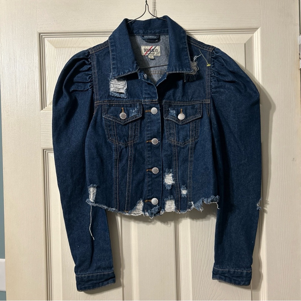 Cropped Denim Blvd Jean‎ Jacket | Size S | Preowned